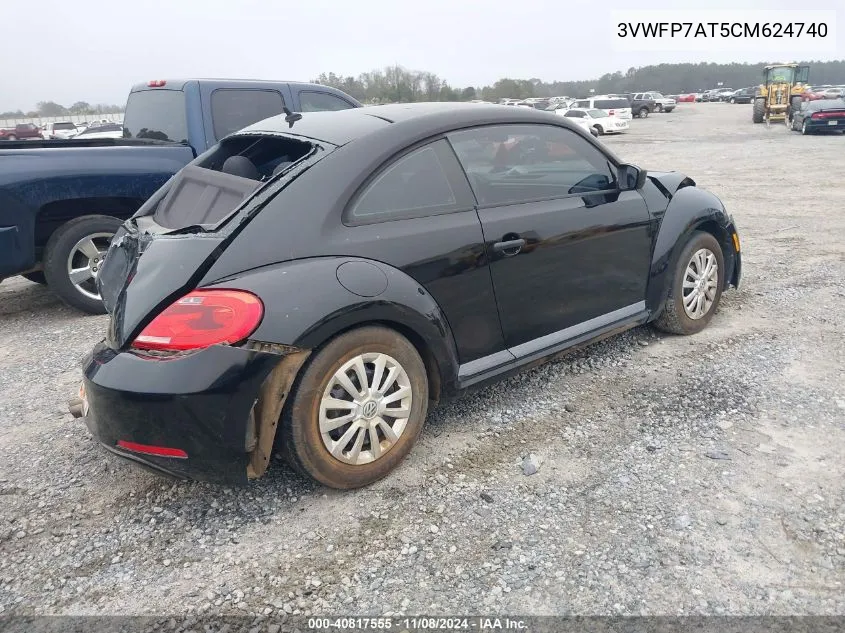 2012 Volkswagen Beetle Entry VIN: 3VWFP7AT5CM624740 Lot: 40817555