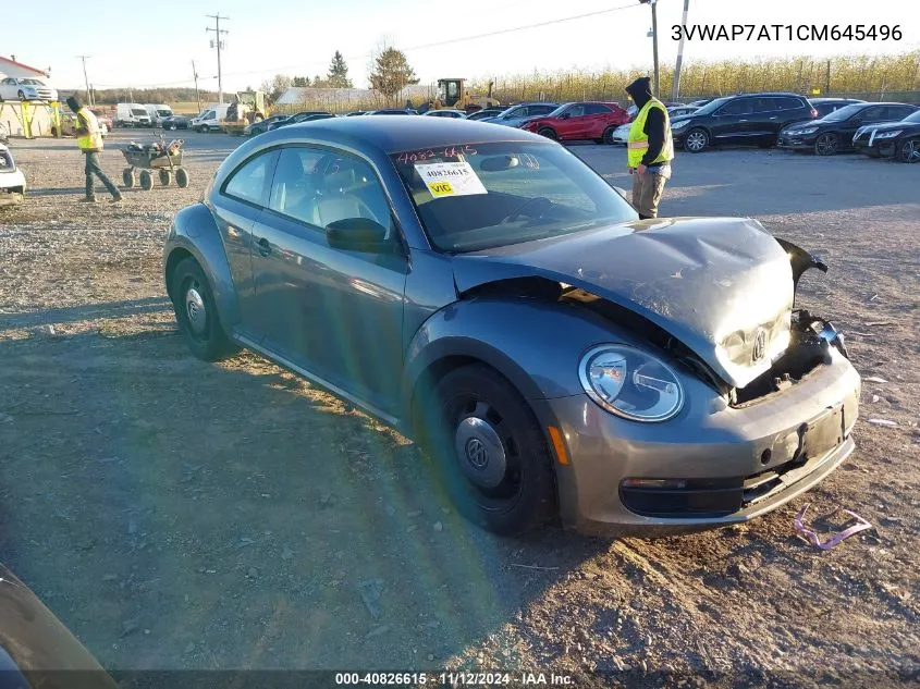 2012 Volkswagen Beetle VIN: 3VWAP7AT1CM645496 Lot: 40826615