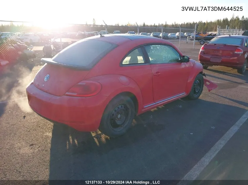 2013 Volkswagen Beetle VIN: 3VWJL7AT3DM644525 Lot: 12137133