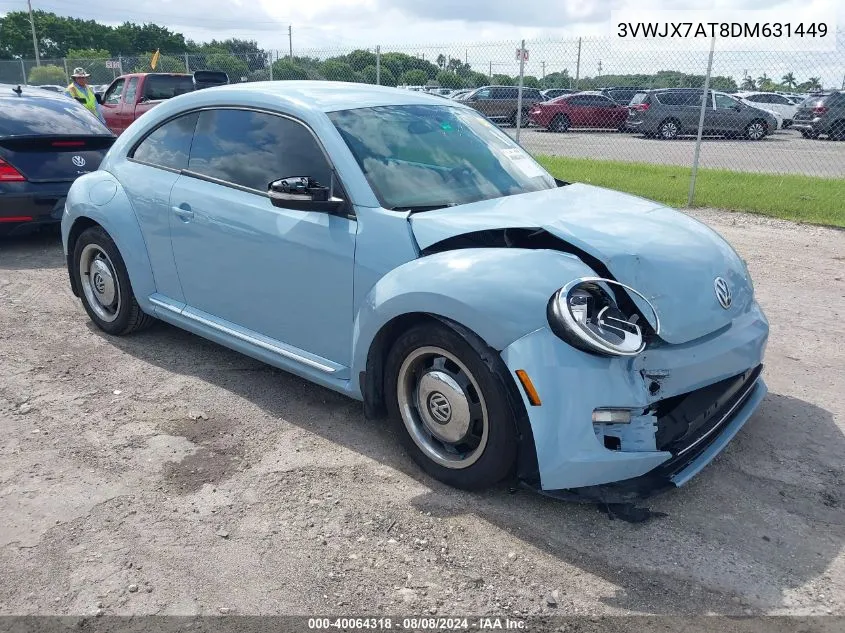 2013 Volkswagen Beetle 2.5L VIN: 3VWJX7AT8DM631449 Lot: 40064318