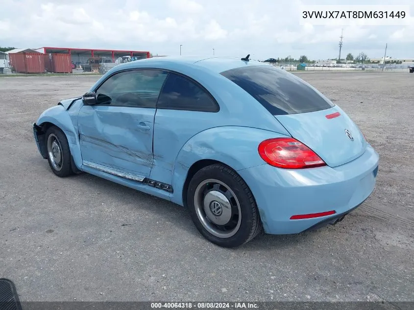 2013 Volkswagen Beetle 2.5L VIN: 3VWJX7AT8DM631449 Lot: 40064318