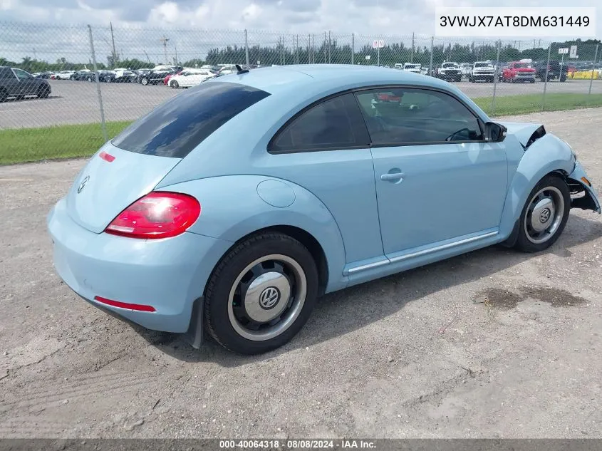 2013 Volkswagen Beetle 2.5L VIN: 3VWJX7AT8DM631449 Lot: 40064318