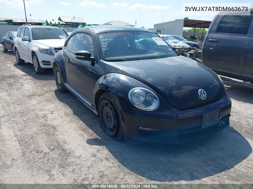 2013 Volkswagen Beetle 2.5L VIN: 3VWJX7AT8DM663673 Lot: 40076026