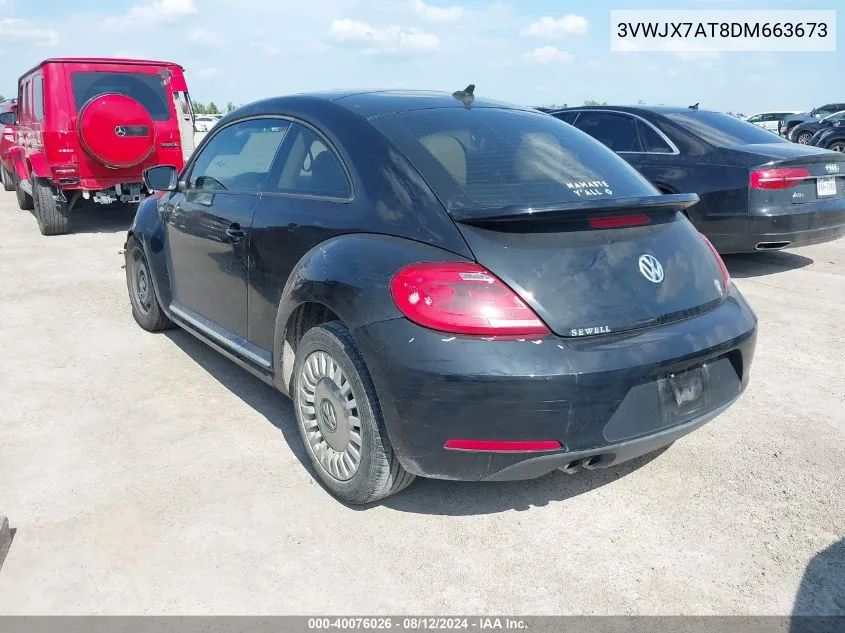 2013 Volkswagen Beetle 2.5L VIN: 3VWJX7AT8DM663673 Lot: 40076026