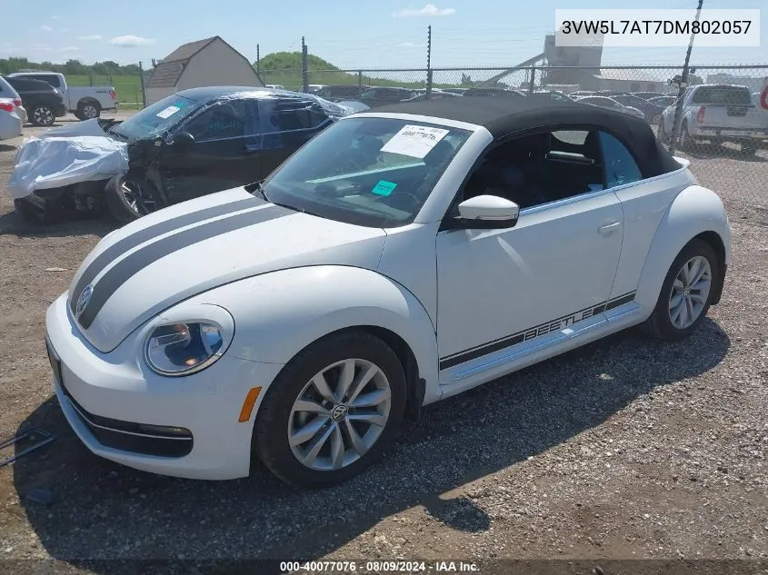 2013 Volkswagen Beetle 2.0L Tdi VIN: 3VW5L7AT7DM802057 Lot: 40077076