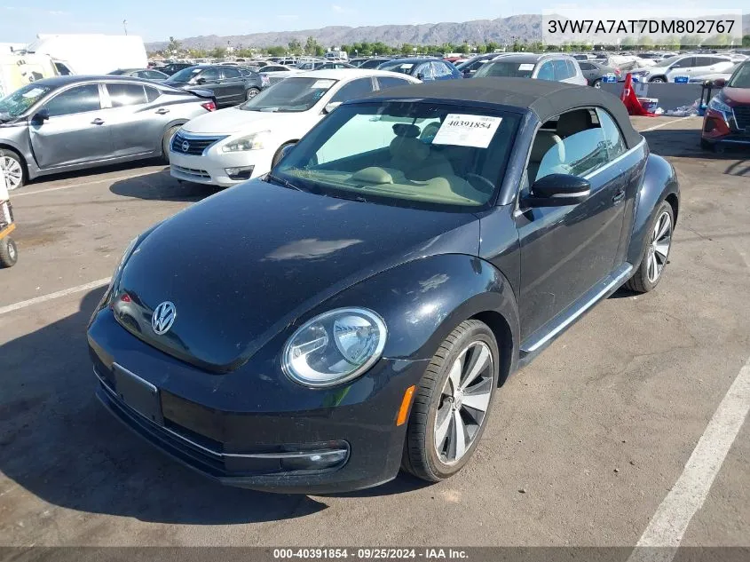 2013 Volkswagen Beetle 2.0T VIN: 3VW7A7AT7DM802767 Lot: 40391854