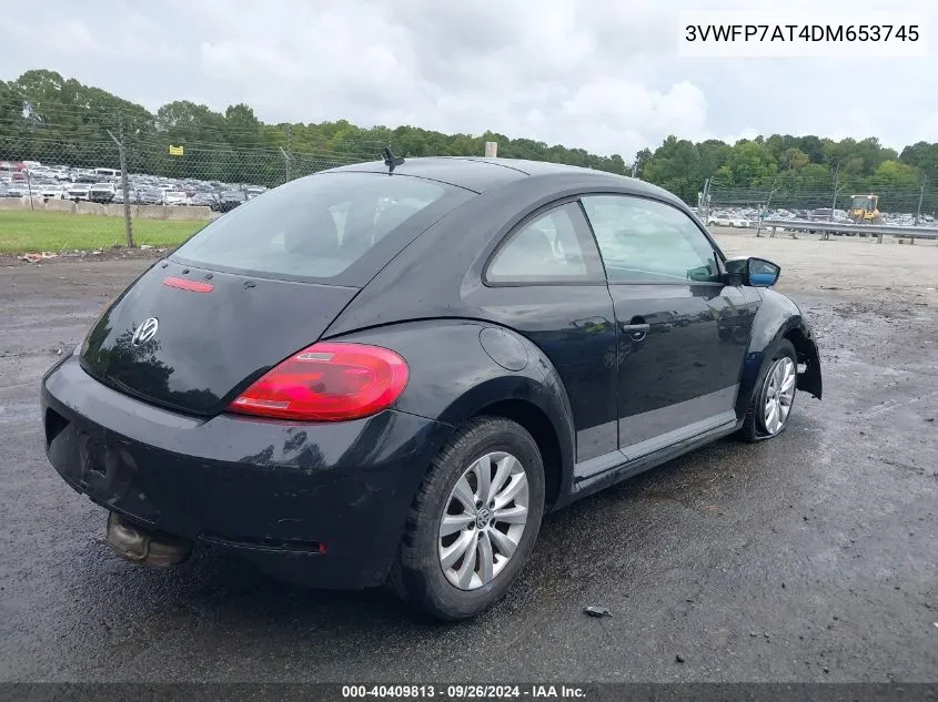 2013 Volkswagen Beetle 2.5L Entry VIN: 3VWFP7AT4DM653745 Lot: 40409813