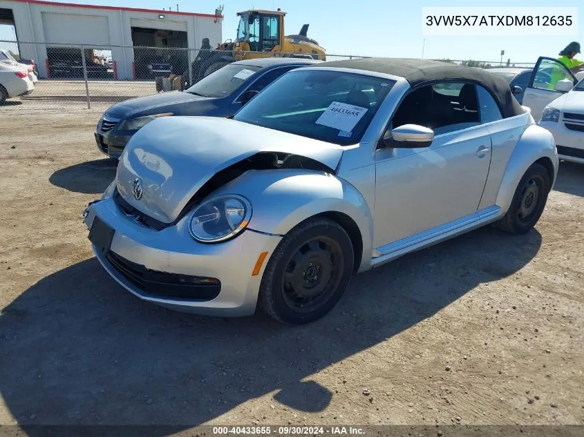 2013 Volkswagen Beetle 2.5L VIN: 3VW5X7ATXDM812635 Lot: 40433655