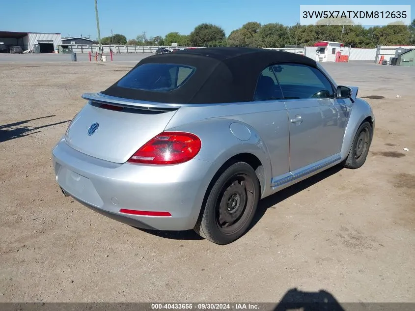 2013 Volkswagen Beetle 2.5L VIN: 3VW5X7ATXDM812635 Lot: 40433655