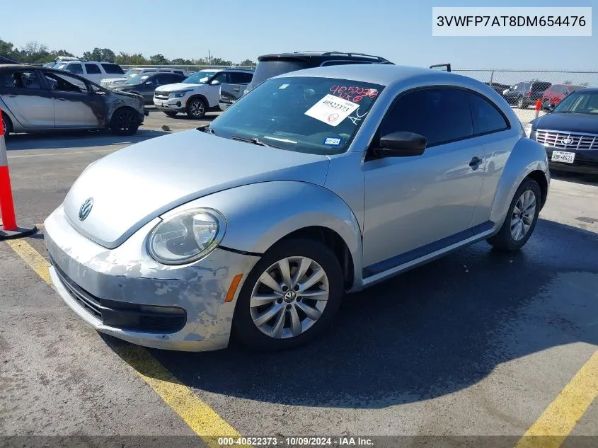 2013 Volkswagen Beetle 2.5L Entry VIN: 3VWFP7AT8DM654476 Lot: 40522373