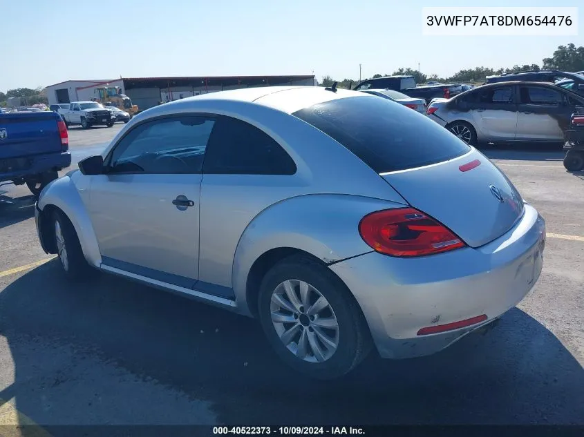 2013 Volkswagen Beetle 2.5L Entry VIN: 3VWFP7AT8DM654476 Lot: 40522373