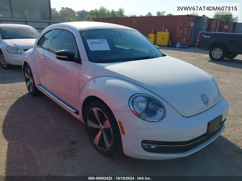 2013 Volkswagen Beetle Turbo VIN: 3VWV67AT4DM607315 Lot: 40582422