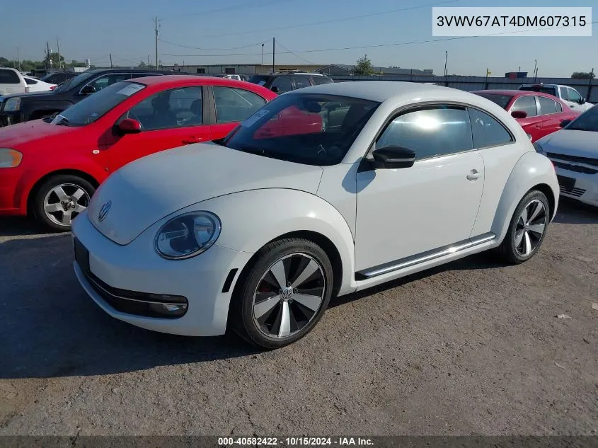 2013 Volkswagen Beetle Turbo VIN: 3VWV67AT4DM607315 Lot: 40582422