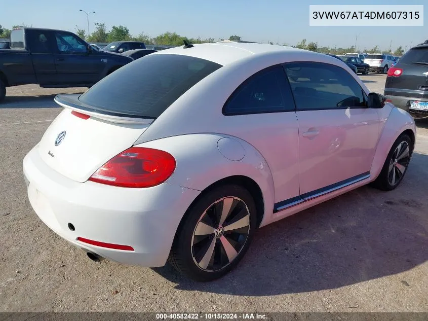 2013 Volkswagen Beetle Turbo VIN: 3VWV67AT4DM607315 Lot: 40582422