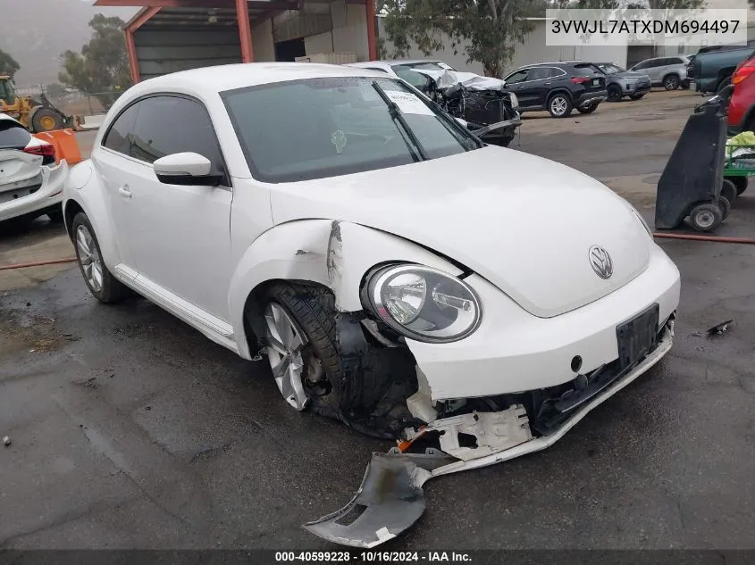 2013 Volkswagen Beetle 2.0L Tdi VIN: 3VWJL7ATXDM694497 Lot: 40599228