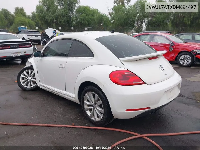 2013 Volkswagen Beetle 2.0L Tdi VIN: 3VWJL7ATXDM694497 Lot: 40599228