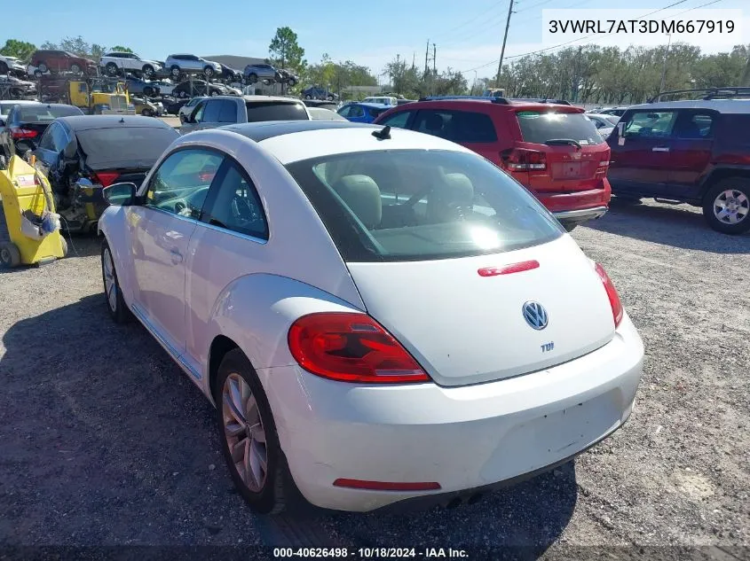 2013 Volkswagen Beetle 2.0L Tdi VIN: 3VWRL7AT3DM667919 Lot: 40626498