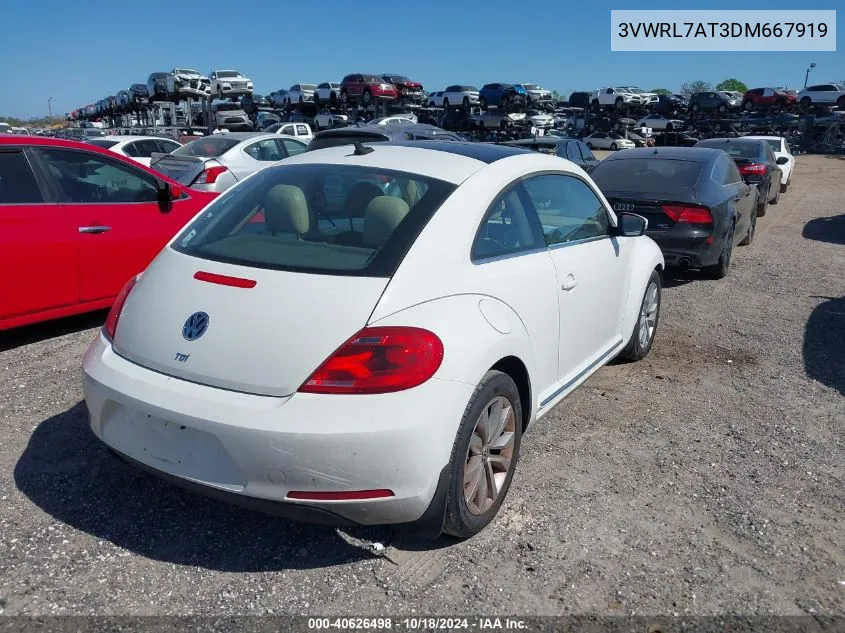 2013 Volkswagen Beetle 2.0L Tdi VIN: 3VWRL7AT3DM667919 Lot: 40626498