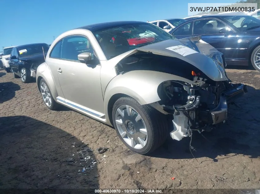 2013 Volkswagen Beetle 2.5L VIN: 3VWJP7AT1DM600835 Lot: 40630970