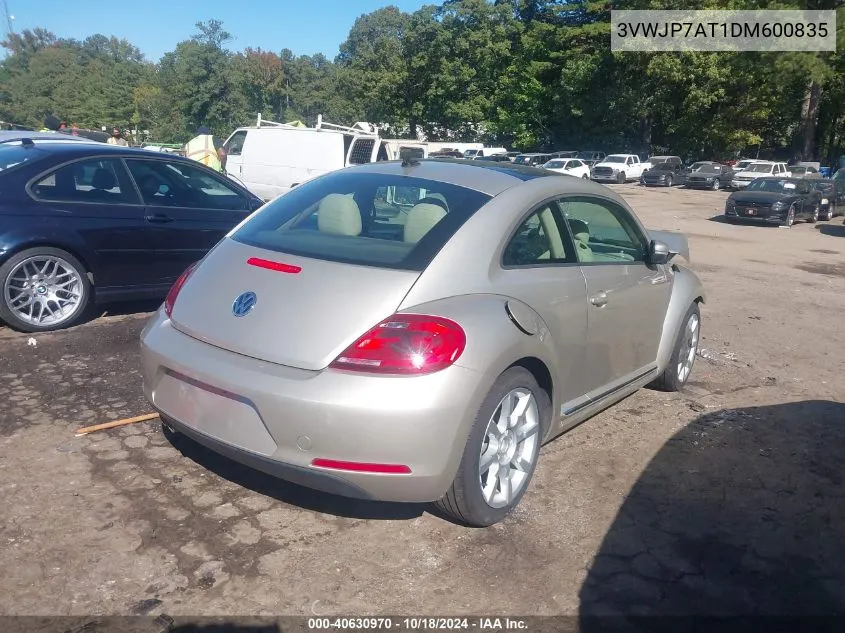 2013 Volkswagen Beetle 2.5L VIN: 3VWJP7AT1DM600835 Lot: 40630970