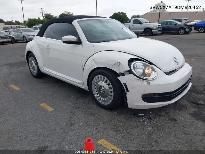 2013 Volkswagen Beetle 2.5L VIN: 3VW5X7AT9DM820452 Lot: 40641081