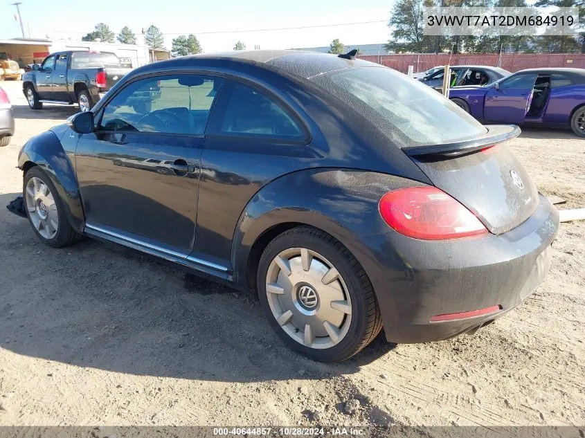 2013 Volkswagen Beetle 2.0T Fender Edition VIN: 3VWVT7AT2DM684919 Lot: 40644857