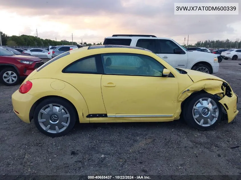 2013 Volkswagen Beetle 2.5L VIN: 3VWJX7AT0DM600339 Lot: 40655437