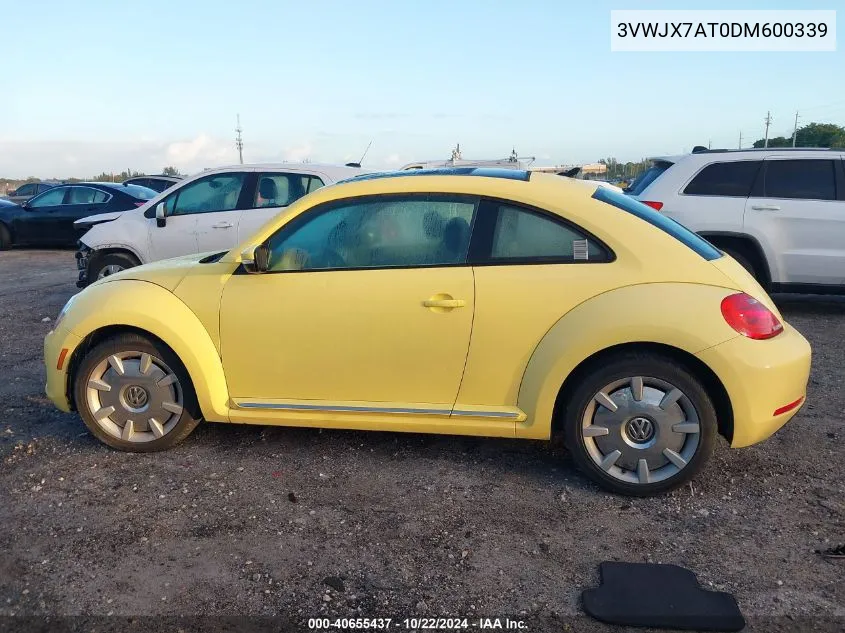 2013 Volkswagen Beetle 2.5L VIN: 3VWJX7AT0DM600339 Lot: 40655437