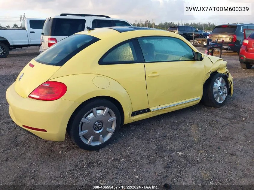 2013 Volkswagen Beetle 2.5L VIN: 3VWJX7AT0DM600339 Lot: 40655437