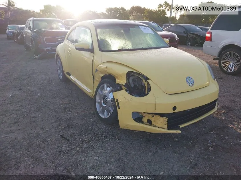 2013 Volkswagen Beetle 2.5L VIN: 3VWJX7AT0DM600339 Lot: 40655437