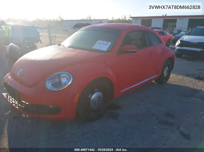 2013 Volkswagen Beetle VIN: 3VWHX7AT8DM662828 Lot: 40671442