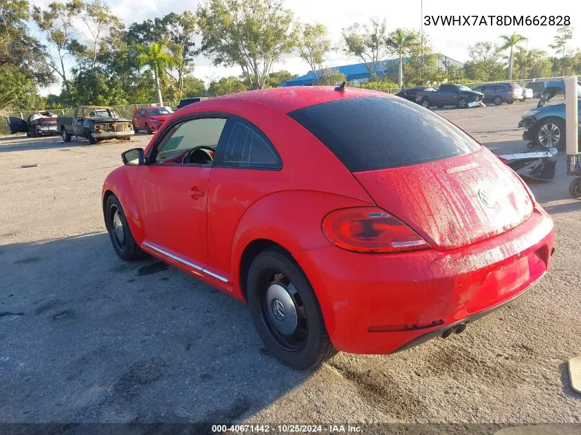 2013 Volkswagen Beetle VIN: 3VWHX7AT8DM662828 Lot: 40671442