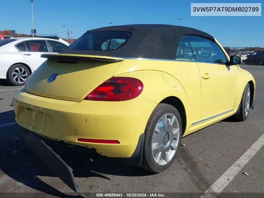 2013 Volkswagen Beetle 2.5L VIN: 3VW5P7AT9DM802789 Lot: 40689443