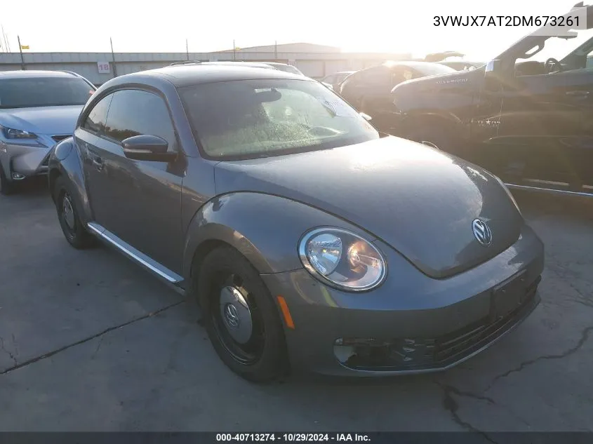 2013 Volkswagen Beetle 2.5L VIN: 3VWJX7AT2DM673261 Lot: 40713274