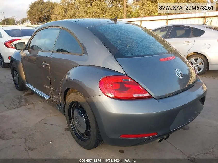 2013 Volkswagen Beetle 2.5L VIN: 3VWJX7AT2DM673261 Lot: 40713274