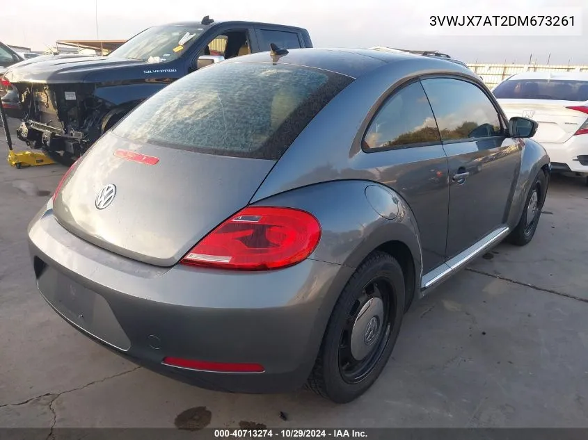 2013 Volkswagen Beetle 2.5L VIN: 3VWJX7AT2DM673261 Lot: 40713274