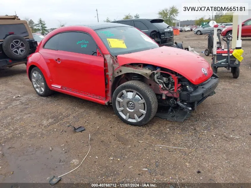 2013 Volkswagen Beetle 2.5L VIN: 3VWJX7AT8DM665181 Lot: 40768712