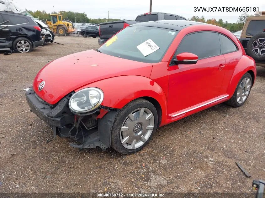 2013 Volkswagen Beetle 2.5L VIN: 3VWJX7AT8DM665181 Lot: 40768712