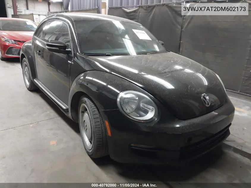 2013 Volkswagen Beetle 2.5L VIN: 3VWJX7AT2DM602173 Lot: 40792000