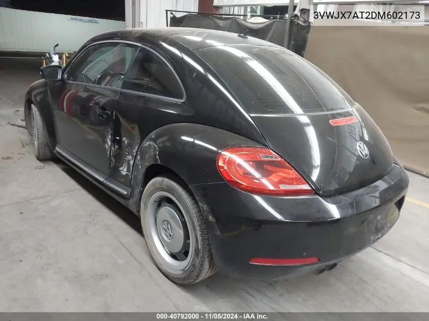 2013 Volkswagen Beetle 2.5L VIN: 3VWJX7AT2DM602173 Lot: 40792000