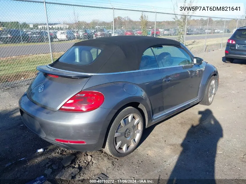 2013 Volkswagen Beetle 2.5L VIN: 3VW5P7AT6DM821641 Lot: 40793272