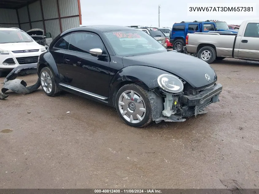 2013 Volkswagen Beetle 2.0T Fender Edition VIN: 3VWV67AT3DM657381 Lot: 40812408