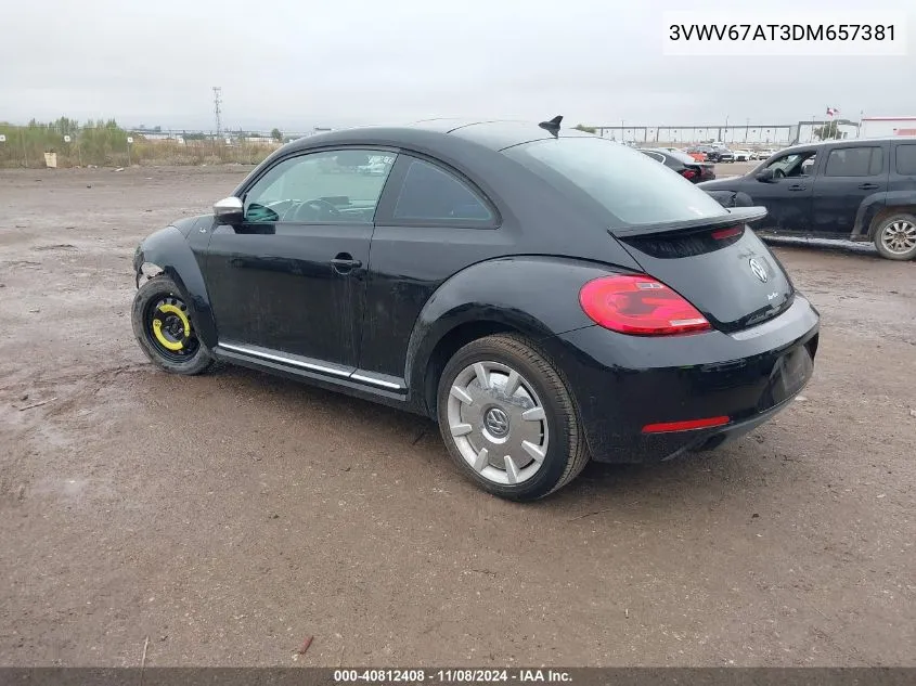 2013 Volkswagen Beetle 2.0T Fender Edition VIN: 3VWV67AT3DM657381 Lot: 40812408