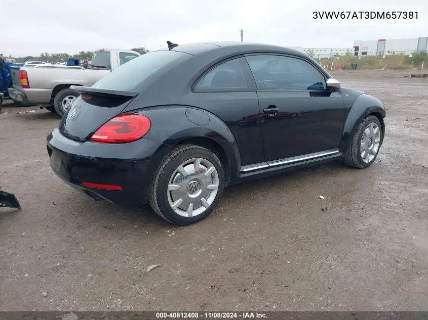 2013 Volkswagen Beetle 2.0T Fender Edition VIN: 3VWV67AT3DM657381 Lot: 40812408