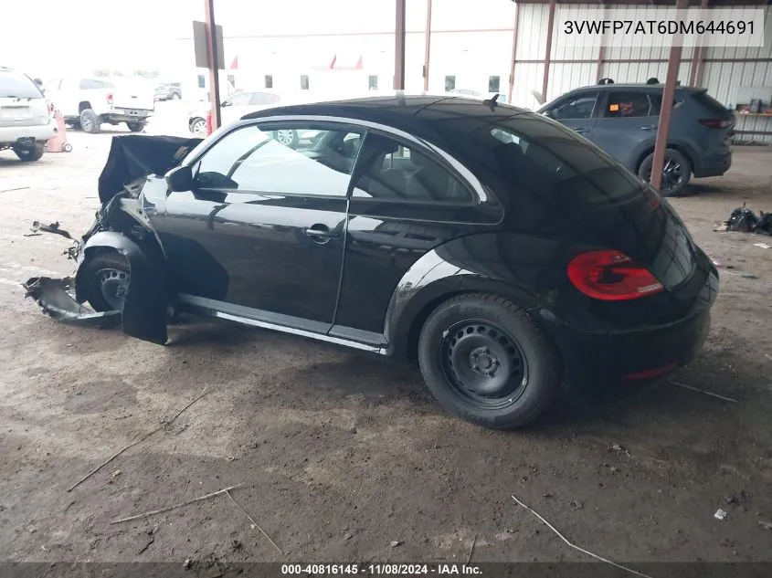 2013 Volkswagen Beetle 2.5L Entry VIN: 3VWFP7AT6DM644691 Lot: 40816145