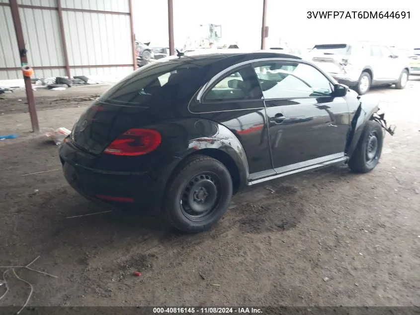 2013 Volkswagen Beetle 2.5L Entry VIN: 3VWFP7AT6DM644691 Lot: 40816145