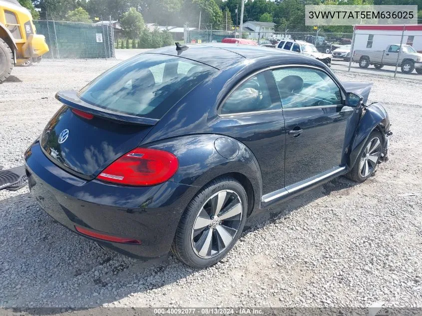 2014 Volkswagen Beetle 2.0T R-Line VIN: 3VWVT7AT5EM636025 Lot: 40092077