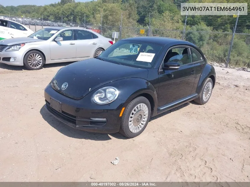 2014 Volkswagen Beetle 1.8T VIN: 3VWH07AT1EM664961 Lot: 40197002