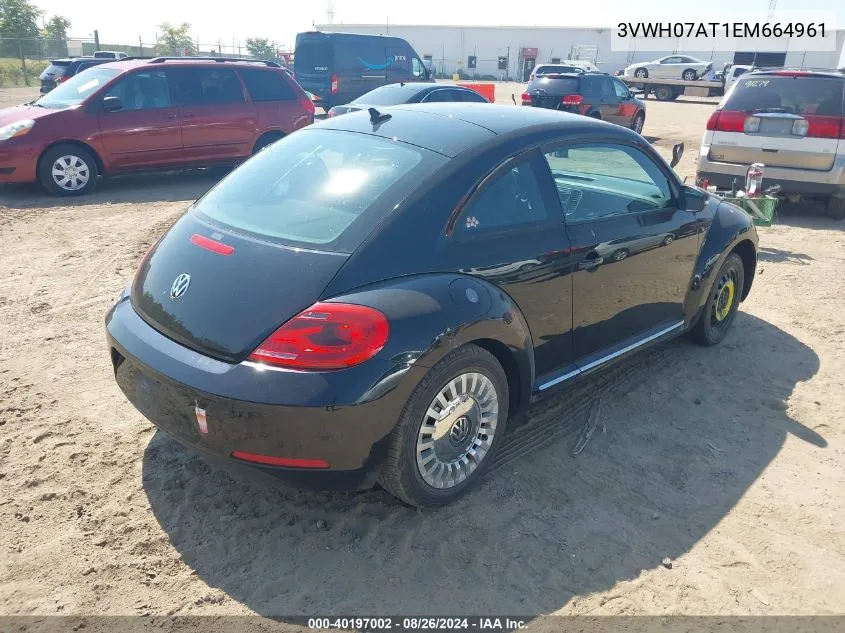 2014 Volkswagen Beetle 1.8T VIN: 3VWH07AT1EM664961 Lot: 40197002