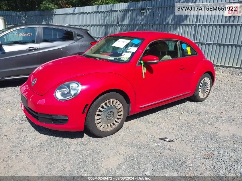 3VWJ17AT5EM651922 2014 Volkswagen Beetle 1.8T